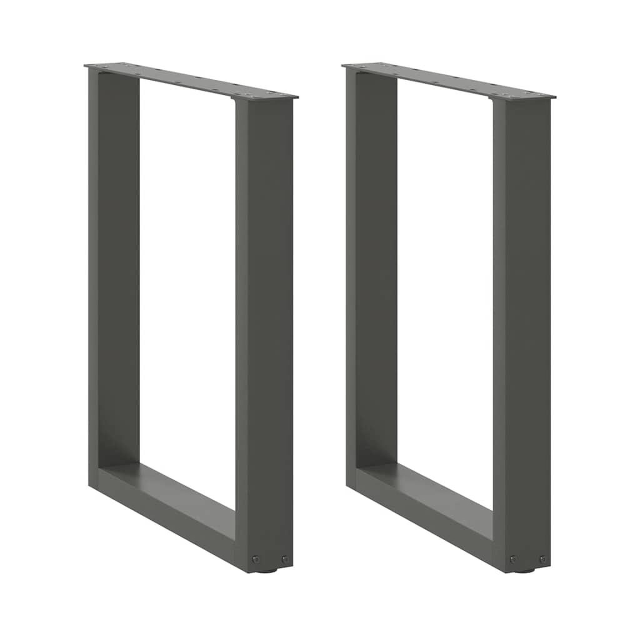 VIDAXL Pieds de table a manger forme de U 2 pcs 70x(72-73) cm acier