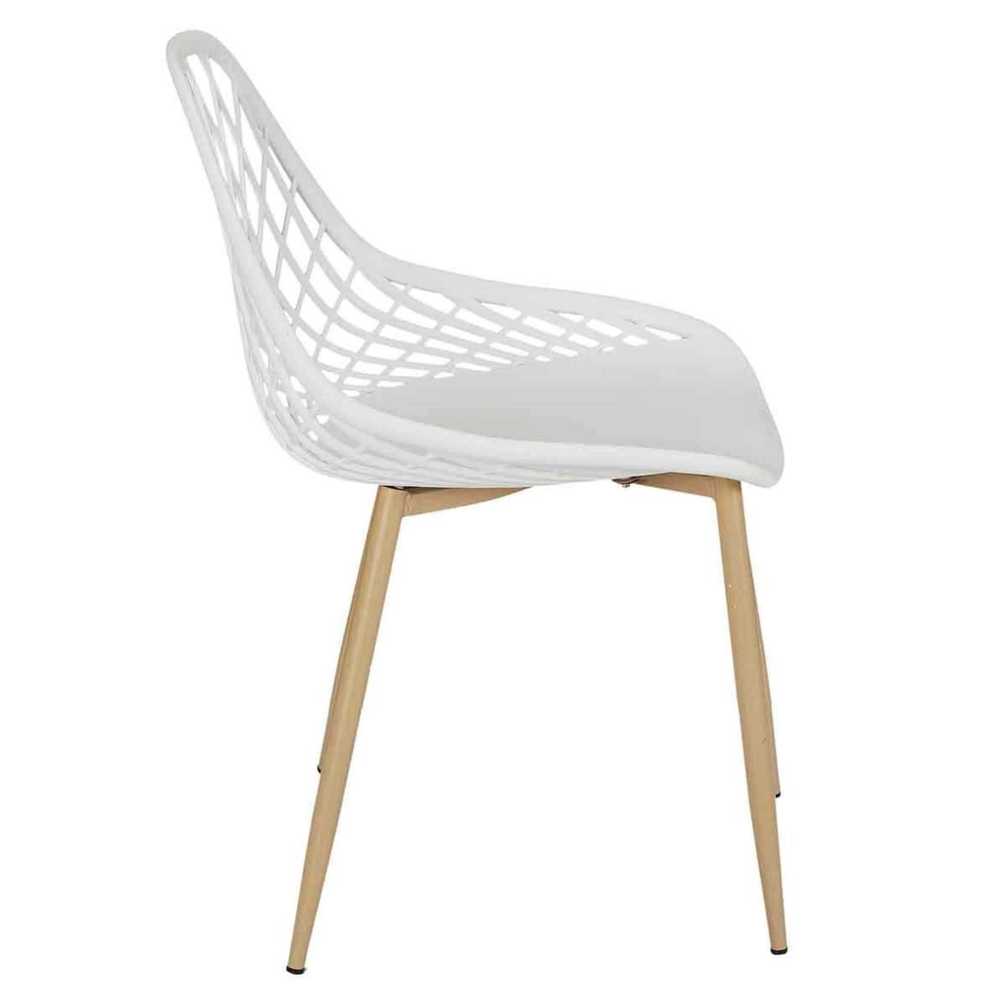 Voir la diapositive 4 : The Home Deco Factory Lot de 4 chaises design  malaga  80cm blanc