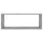 Voir la diapositive 5 : VIDAXL Etageres murales cube 2 pcs Gris beton Bois d'ingenierie