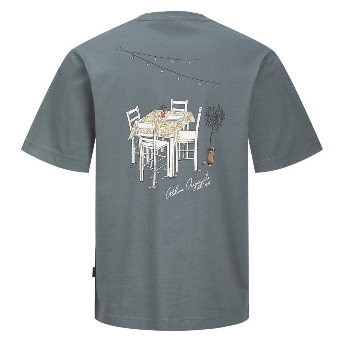 Jack & Jones T-shirt Bleu/Gris Homme Jack & Jones Rislington