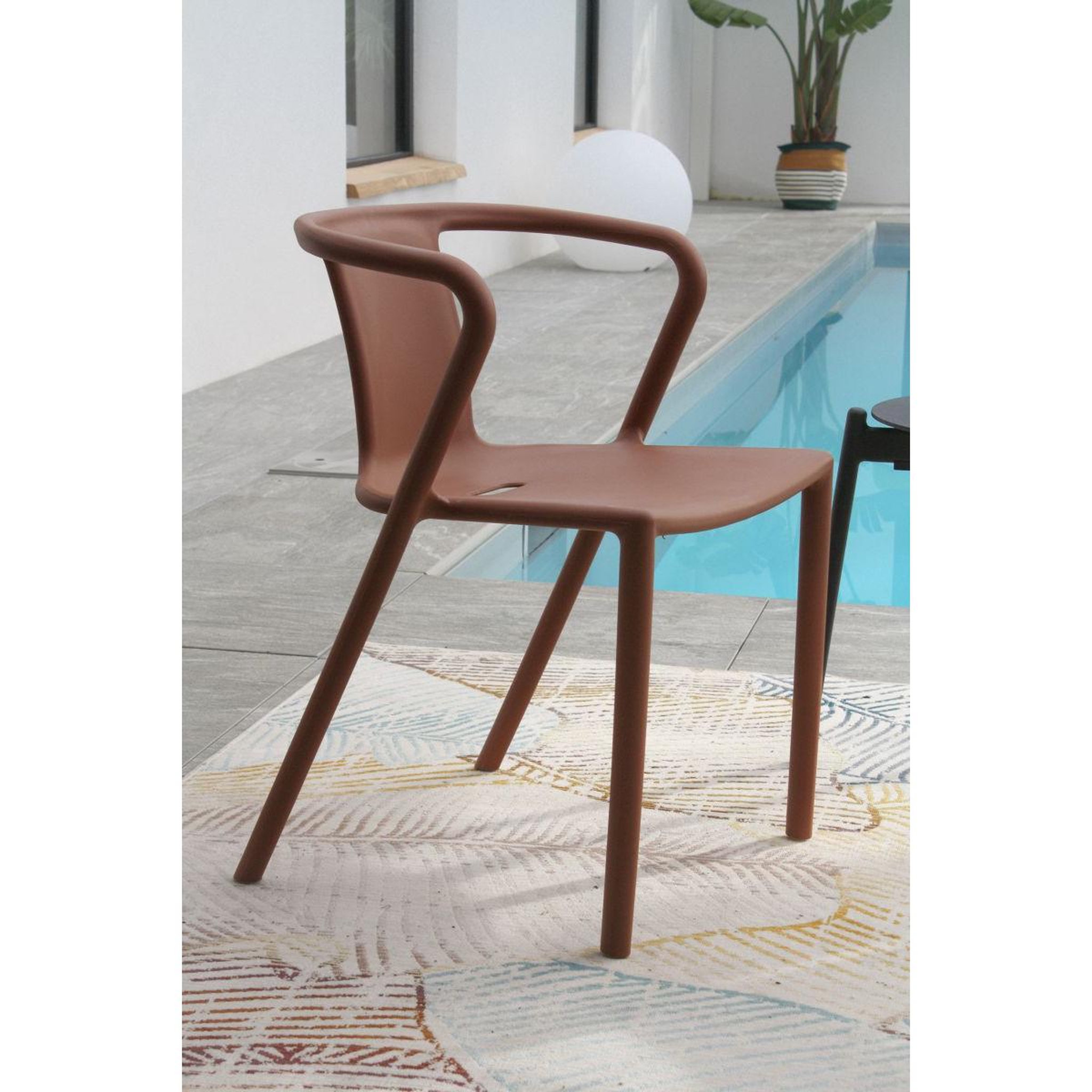Voir la diapositive 5 : Paris Prix Lot de 2 fauteuils de jardin empilables  diego  72cm terracotta