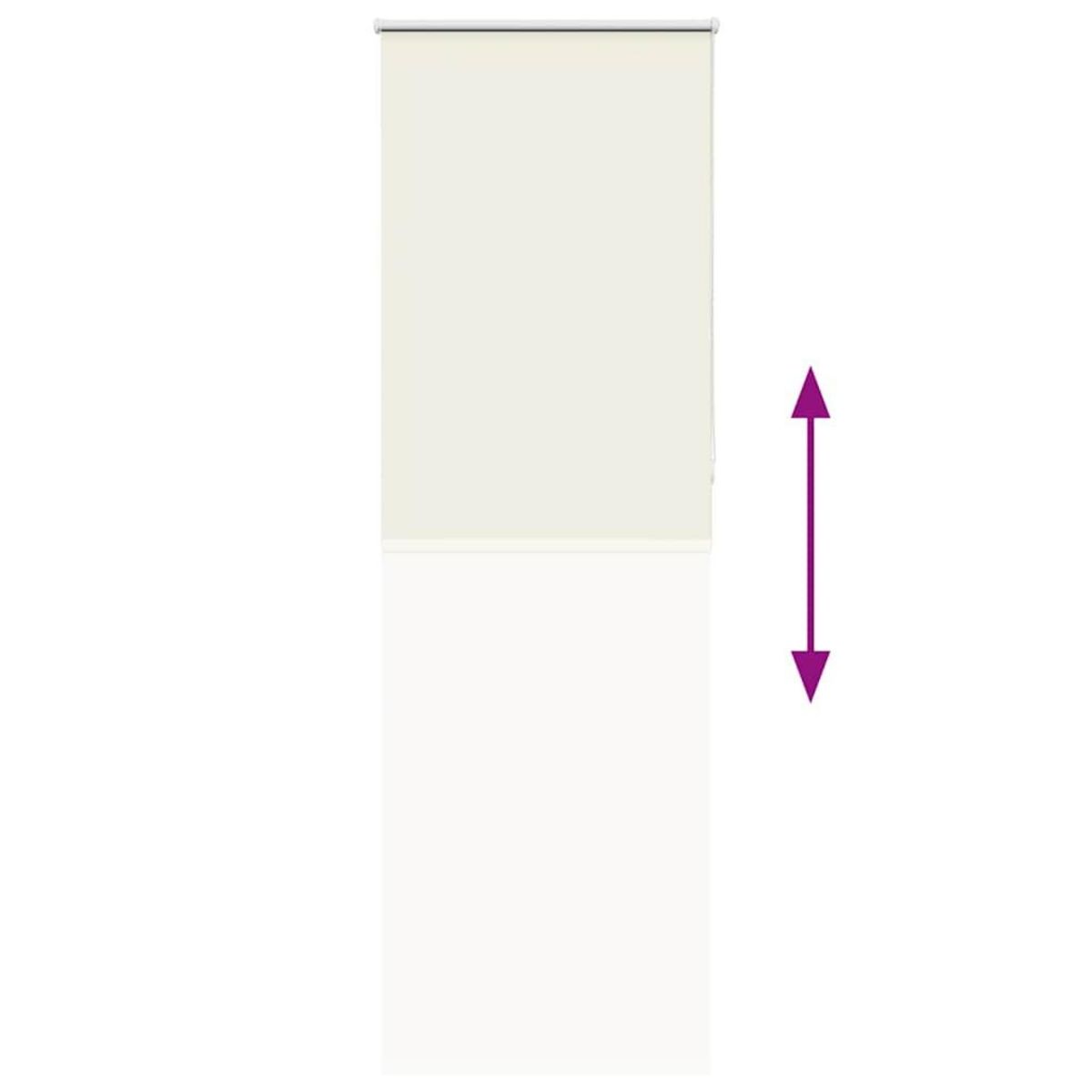 VIDAXL Store enrouleur occultant blanc casse 85x230cm largeur du tissu