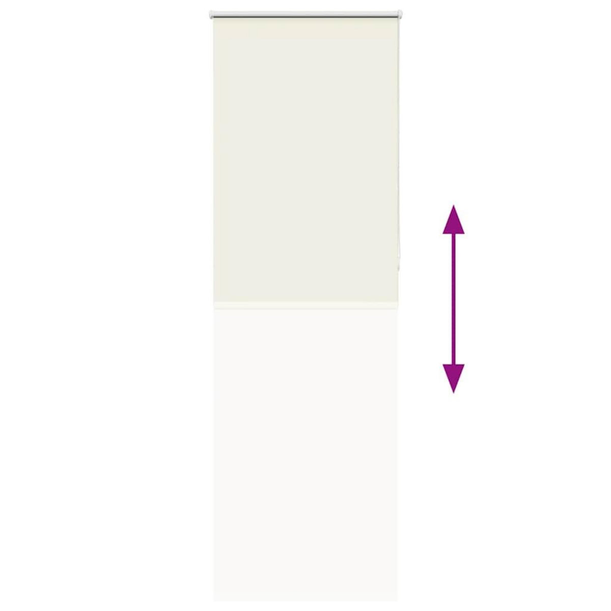 VIDAXL Store enrouleur occultant blanc casse 85x230cm largeur du tissu