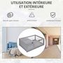 Voir la diapositive 5 : PAWHUT Enclos pour tortue - parc pour tortue - niche, enclos extérieur, toits ouvrants verrouillables - plexiglas métal sapin gris
