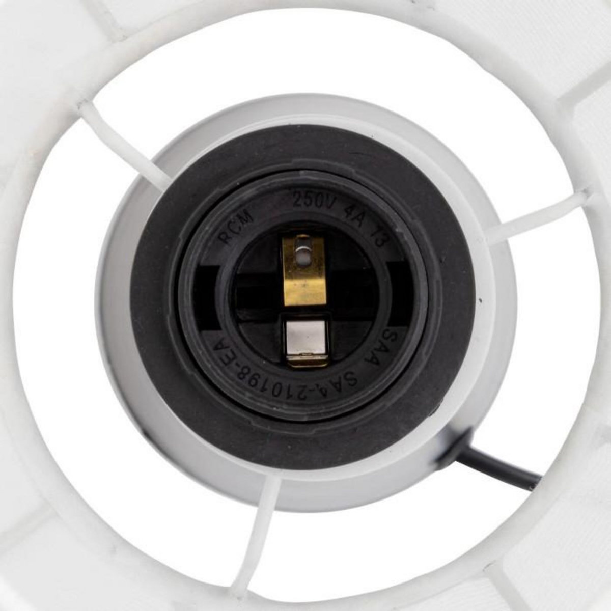 ATMOSPHERA Lampe à Poser en Coton  Tobie  33cm Blanc & Noir