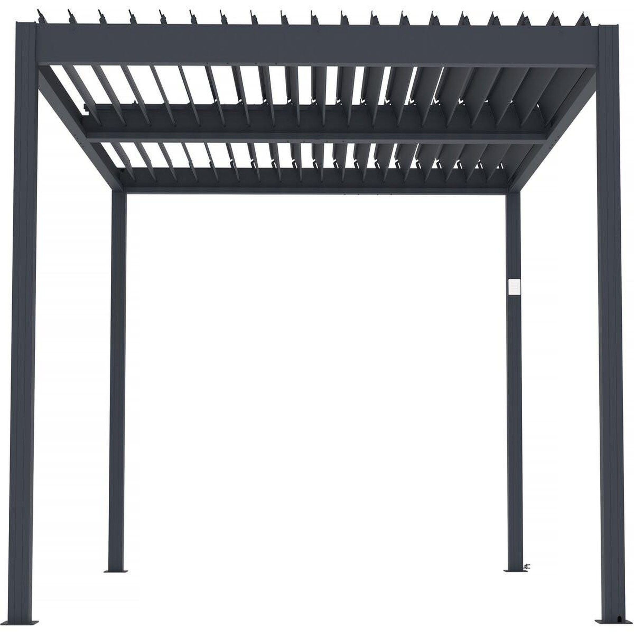 Habitat et Jardin Pergola bioclimatique motorisé avec led  windsor  en aluminium 3 x 4 - gris