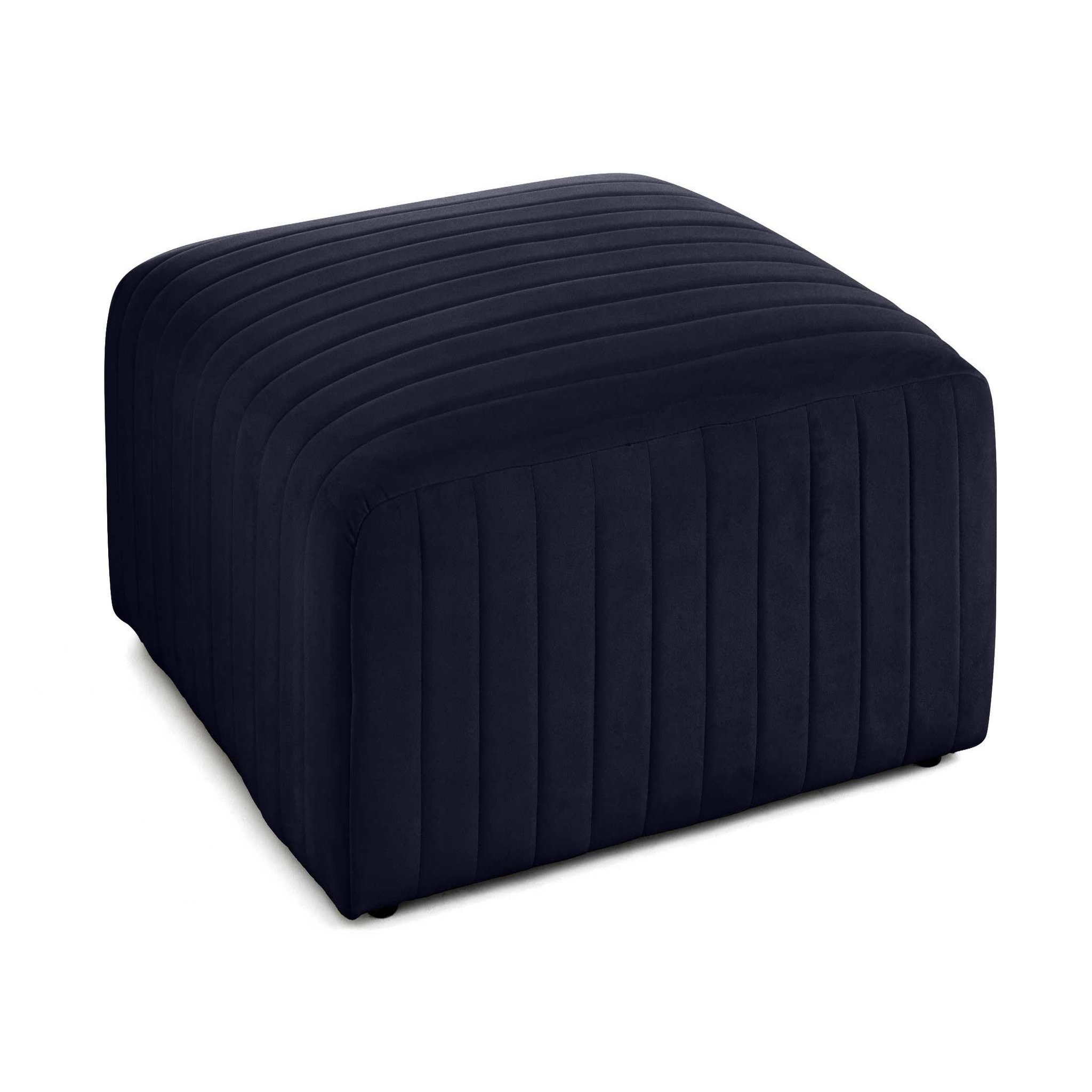 Voir la diapositive 6 : LISA DESIGN Nova - canapé modulable d'angle droit - 5 places - avec pouf d'appoint - en velours