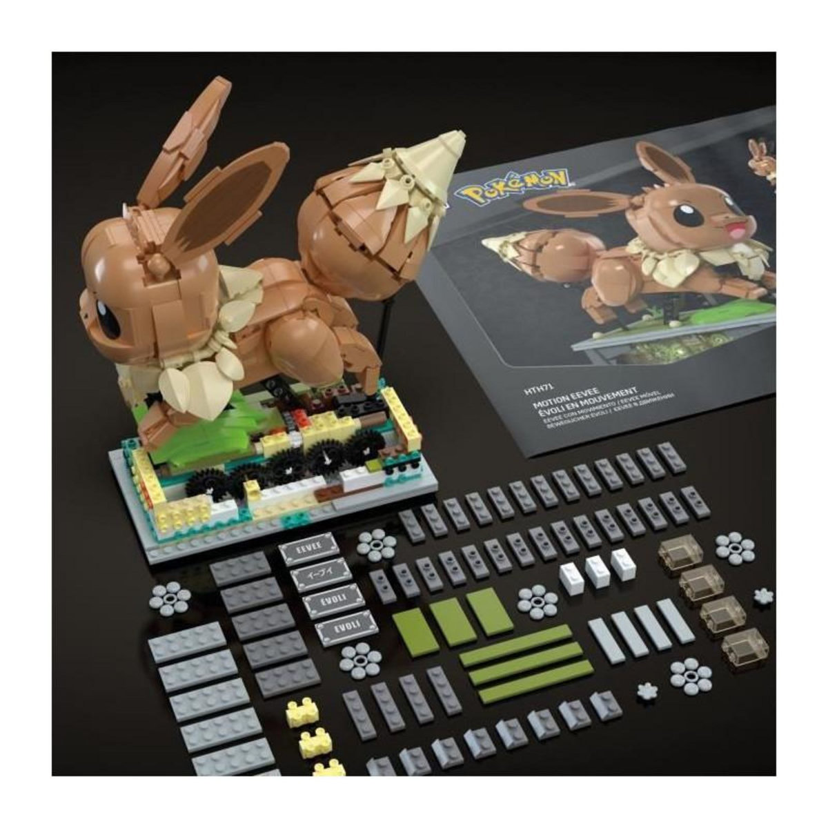 MEGA BLOKS MEGA-Pokémon-Évoli en Mouvement-Coffret de construction 1 381 pieces HTH71