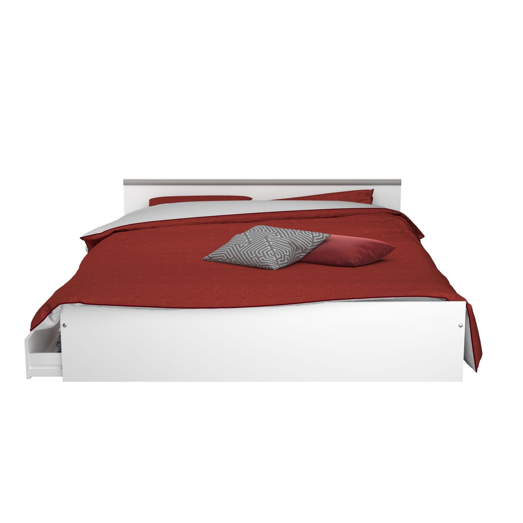 Voir la diapositive 6 : Lit double adulte 160x200 cm 2 tiroirs 1 niche DOWNTON 