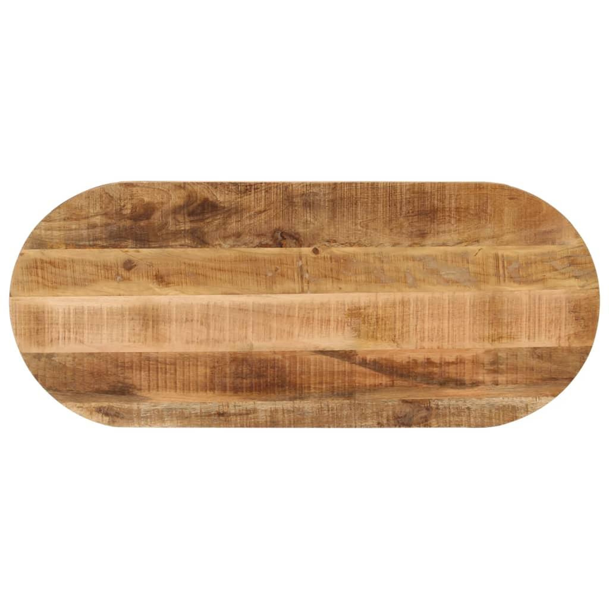 VIDAXL Dessus de table 140x60x2,5cm ovale bois massif de manguier brut