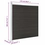 Voir la diapositive 6 : VIDAXL Panneau de cloture WPC 175x186 cm Noir