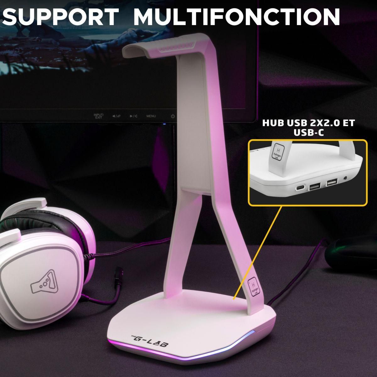 THE G-LAB Support casque gamer K STAND HYDROGEN W