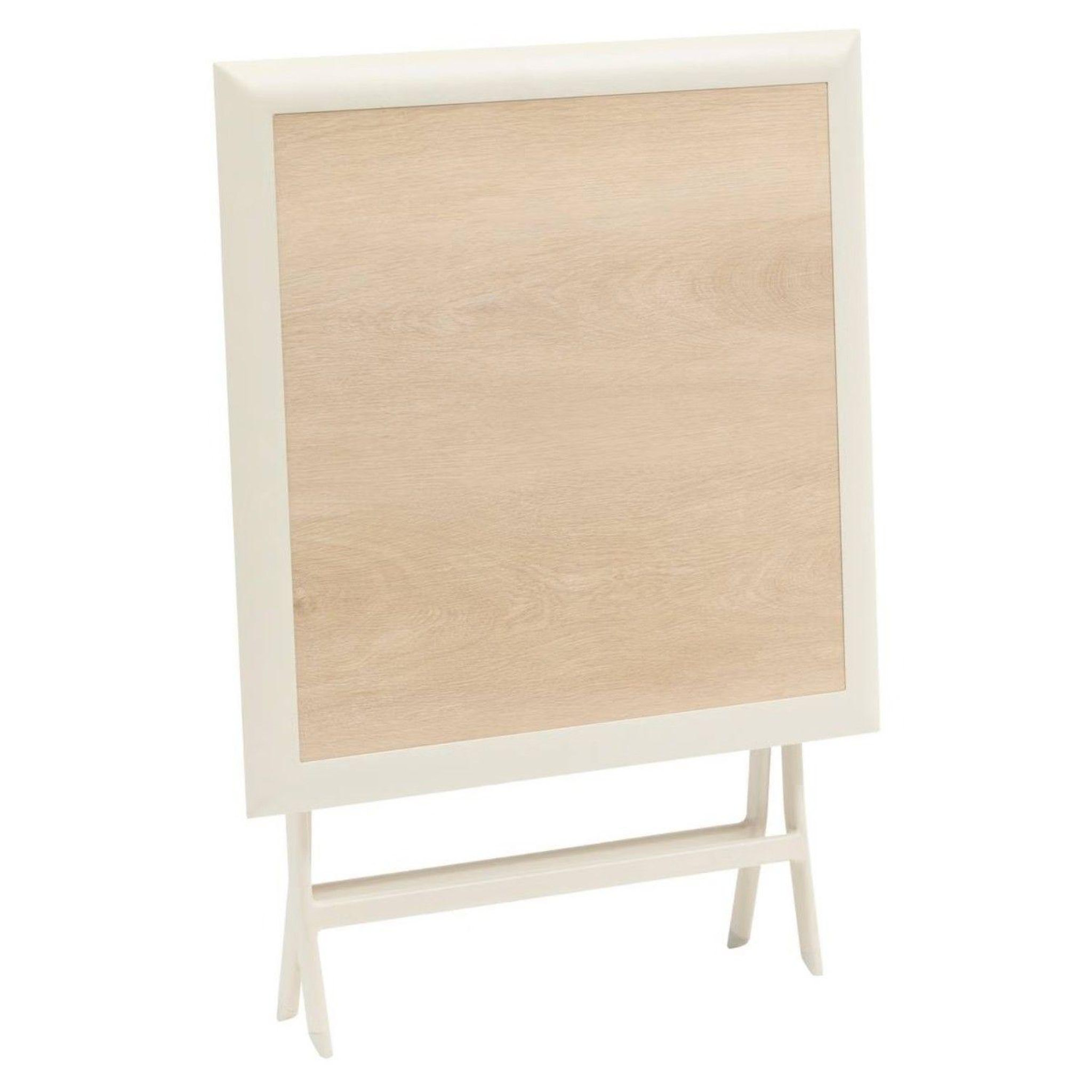 Voir la diapositive 4 : HESPERIDE Table de jardin pliante carrée 2 places azua - epeautre et argile