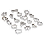 FIVE Lot de 18 Emporte-Pièces  Noël  13cm Argent