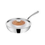 Lagostina Poêle wok inox 26cm avec couvercle - 011204042026