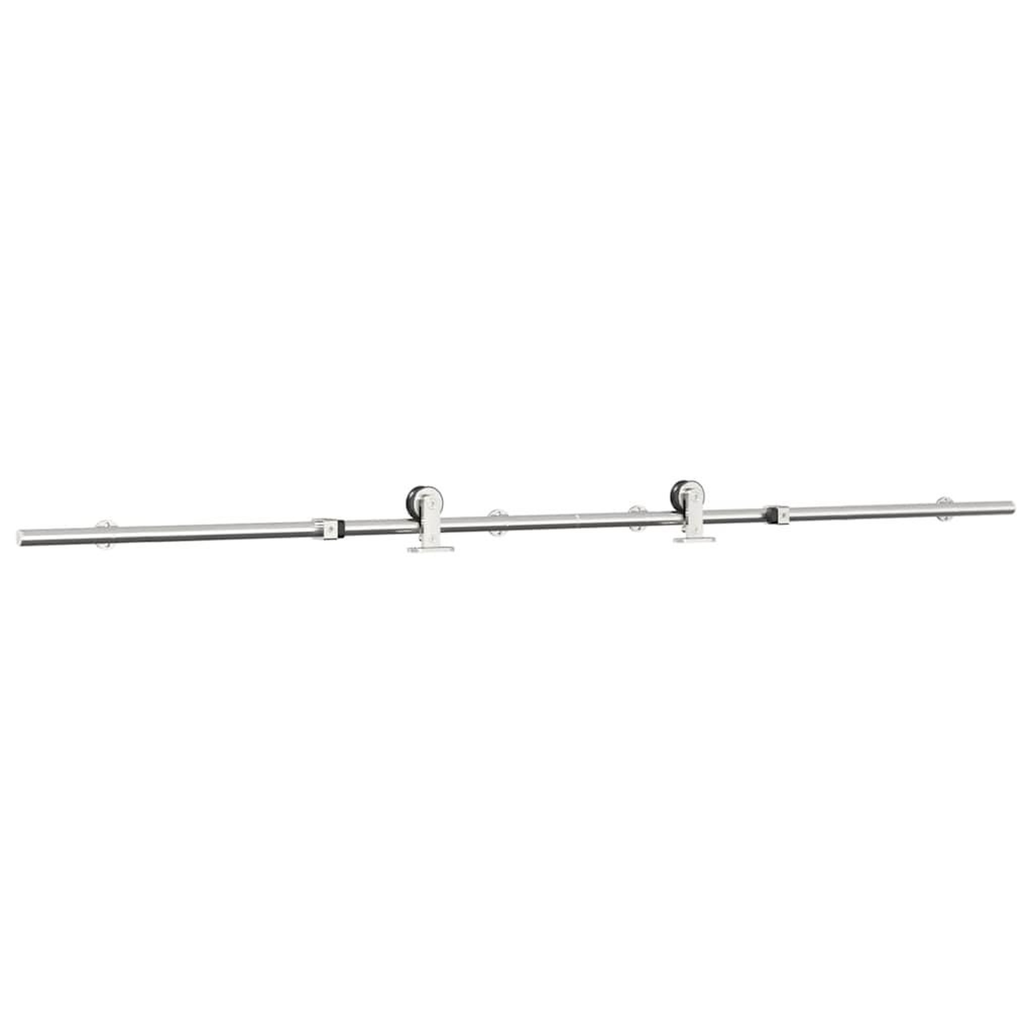 Voir la diapositive 5 : VIDAXL Kit fixation porte coulissante 183 cm Acier inoxydable Argente