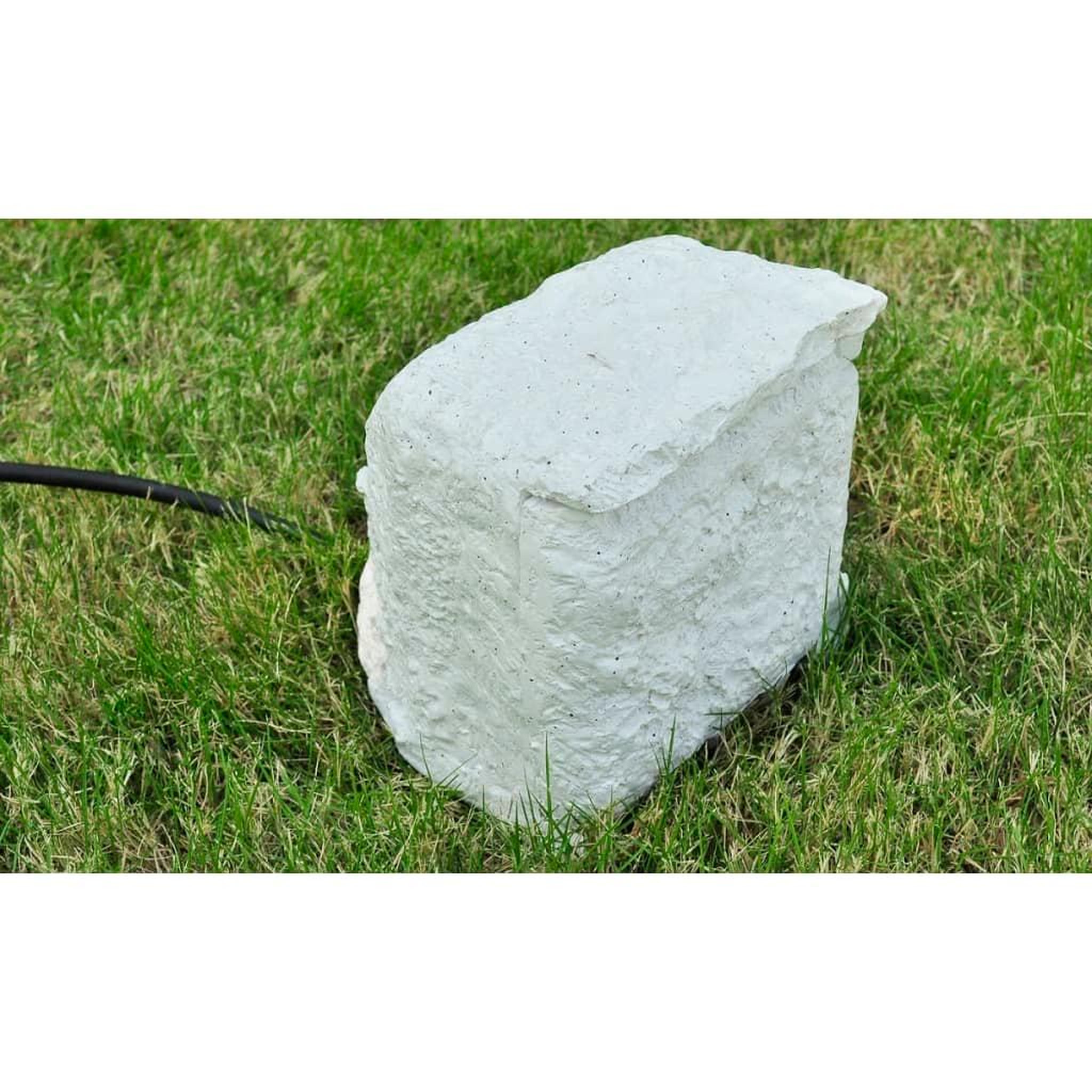Voir la diapositive 4 : VIDAXL 4 prises de jardin etanches Resine Blanc