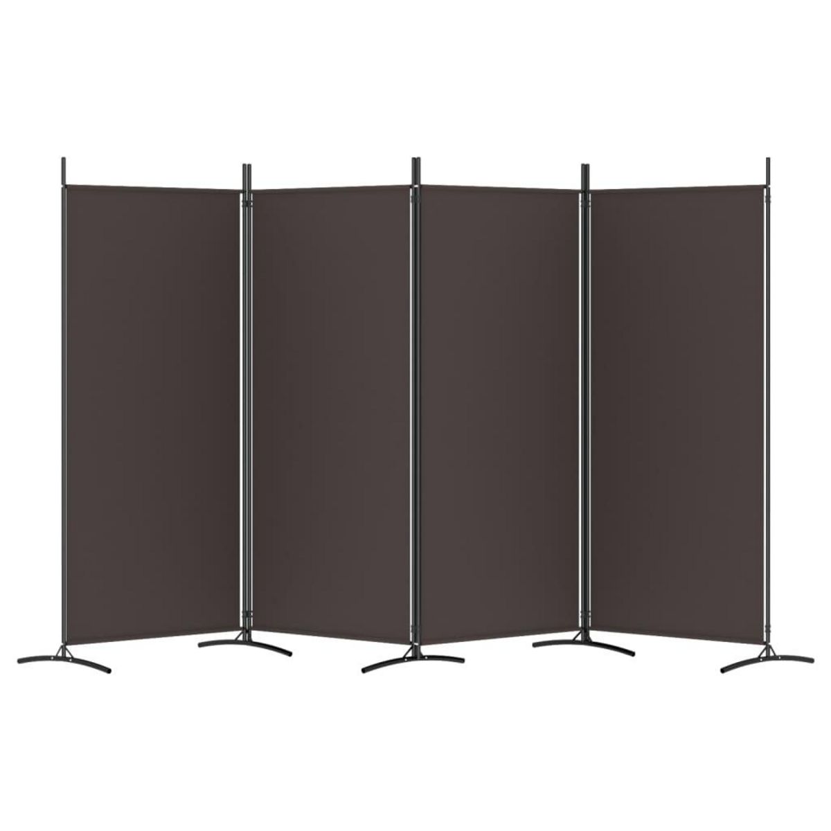 VIDAXL Cloison de separation 4 panneaux Marron 346x180 cm Tissu