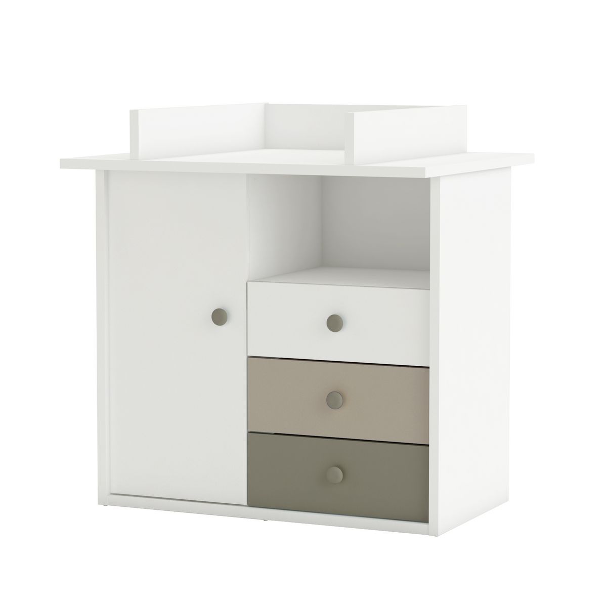 Commode à langer 1 Porte + 3 tiroir + 1 niche DUNE