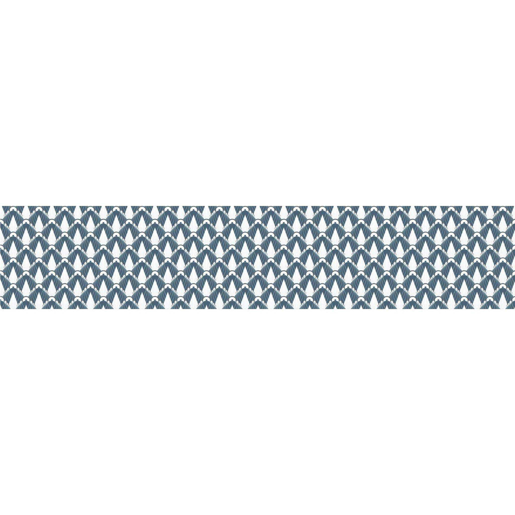 Voir la diapositive 2 : HABITABLE Crédence adhésive scandinave en pvc décoration - l. 200 x l. 40 cm - bleu