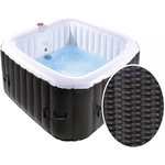 Habitat et Jardin Spa Gonflable Nice en PVC - 6 places - Marron/Crème