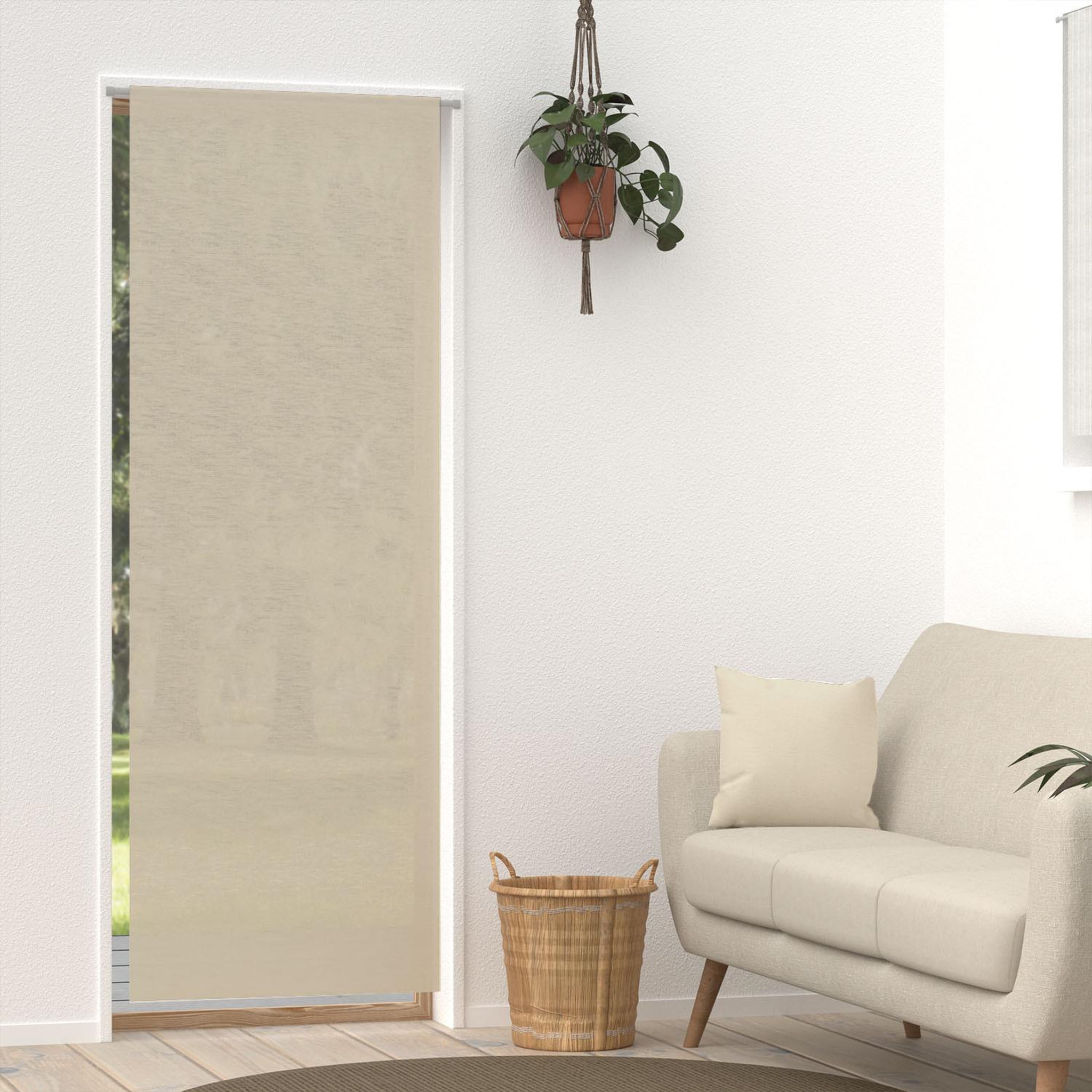 Voir la diapositive 1 : SOLEIL D'OCRE Voilage lin pour porte fenêtre LINEN, par Soleil d'Ocre