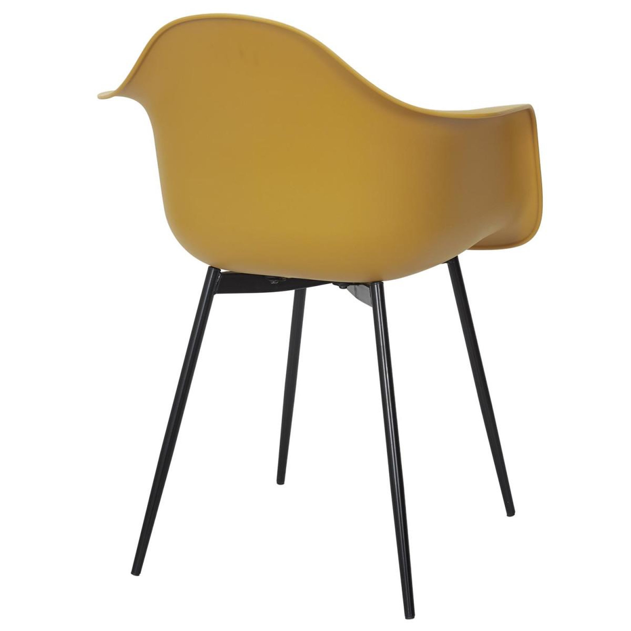 Voir la diapositive 5 : The Home Deco Factory Lot de 4 chaises fauteuil  gustav  85cm jaune