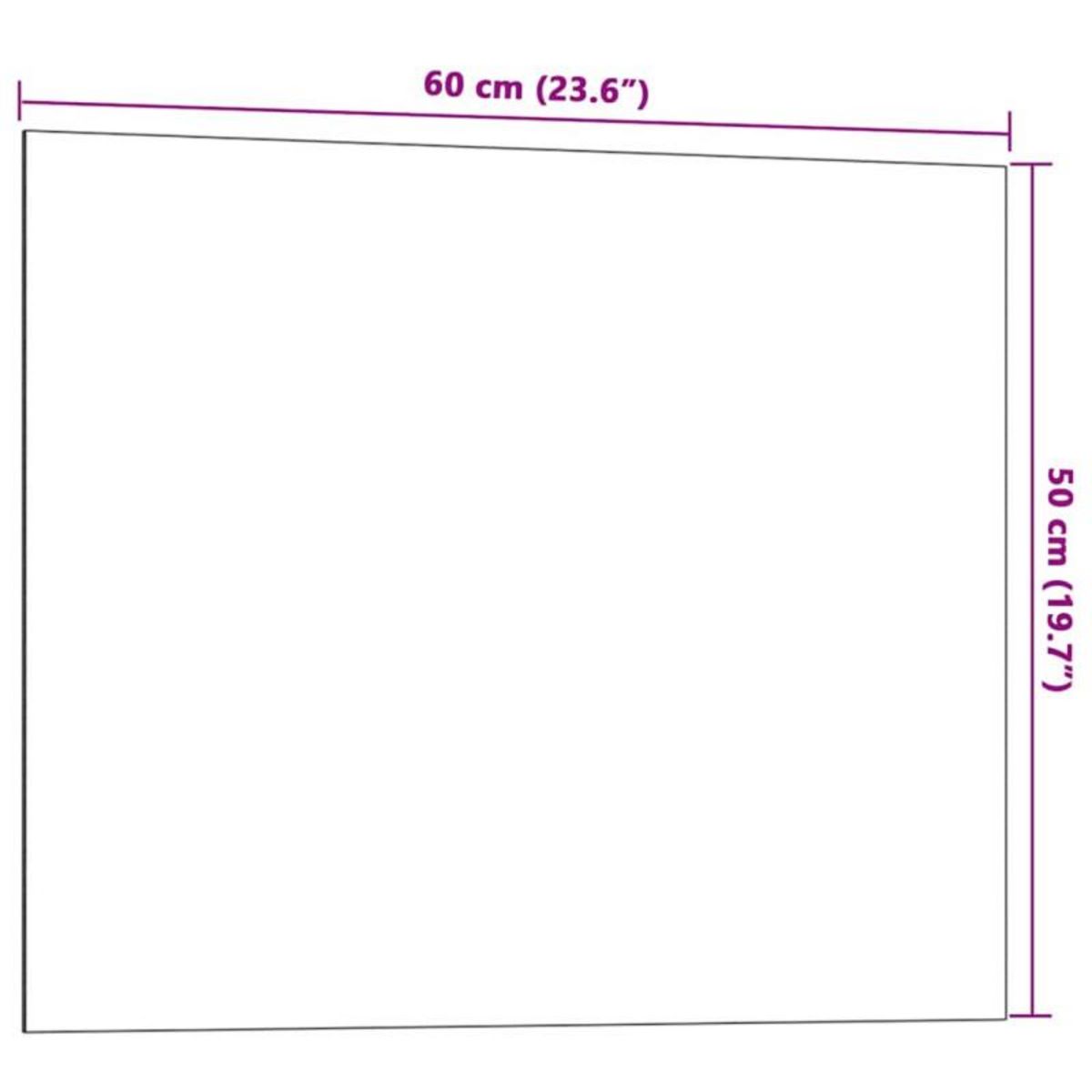 VIDAXL Tableau noir magnétique mural Noir 60x50 cm Verre trempé