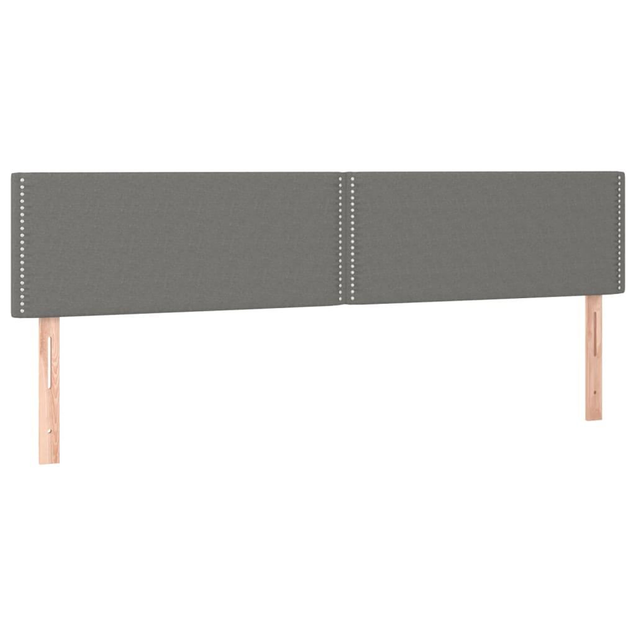 Voir la diapositive 4 : VIDAXL Tete de lit a LED Gris fonce 200x5x78/88 cm Tissu