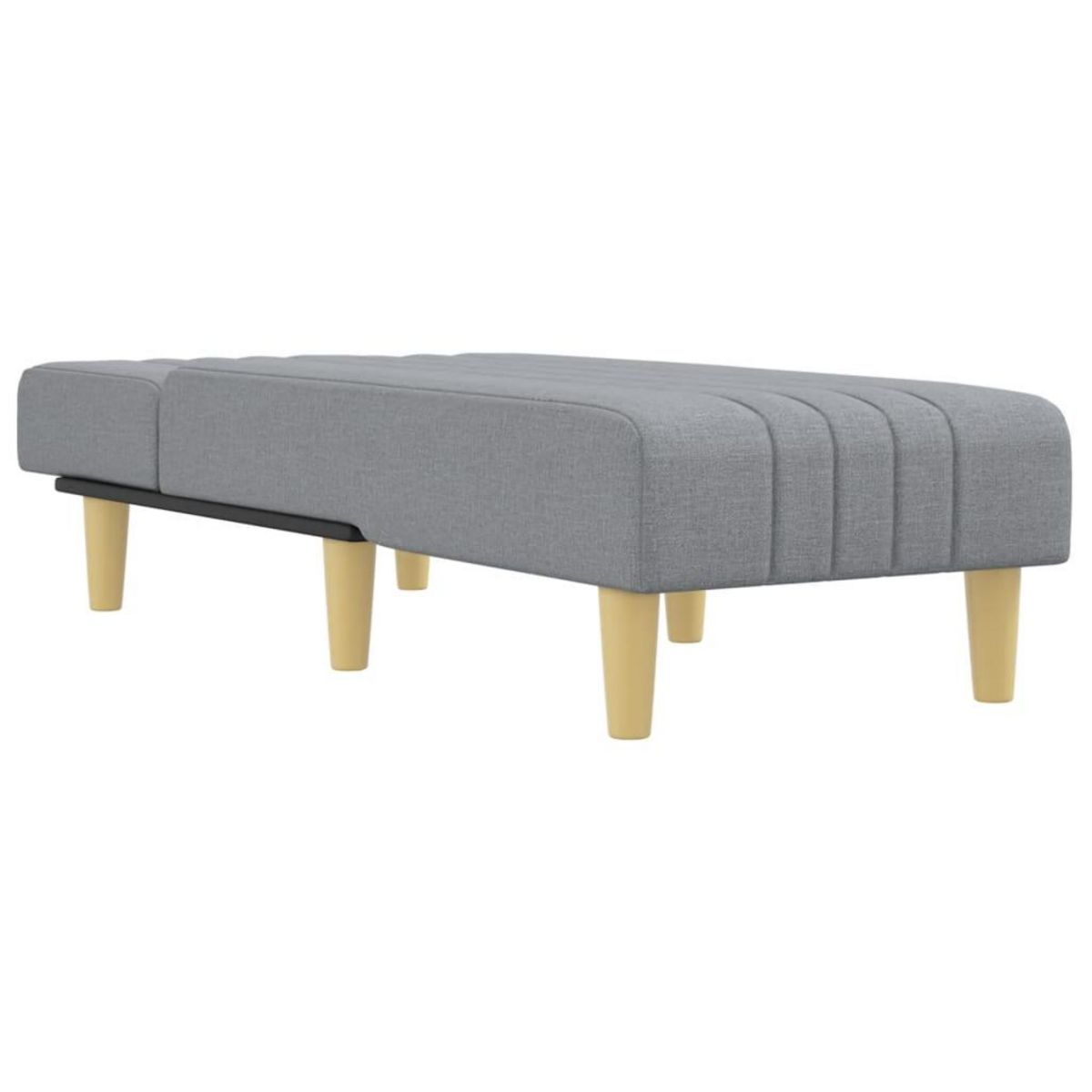 VIDAXL Chaise longue gris clair tissu