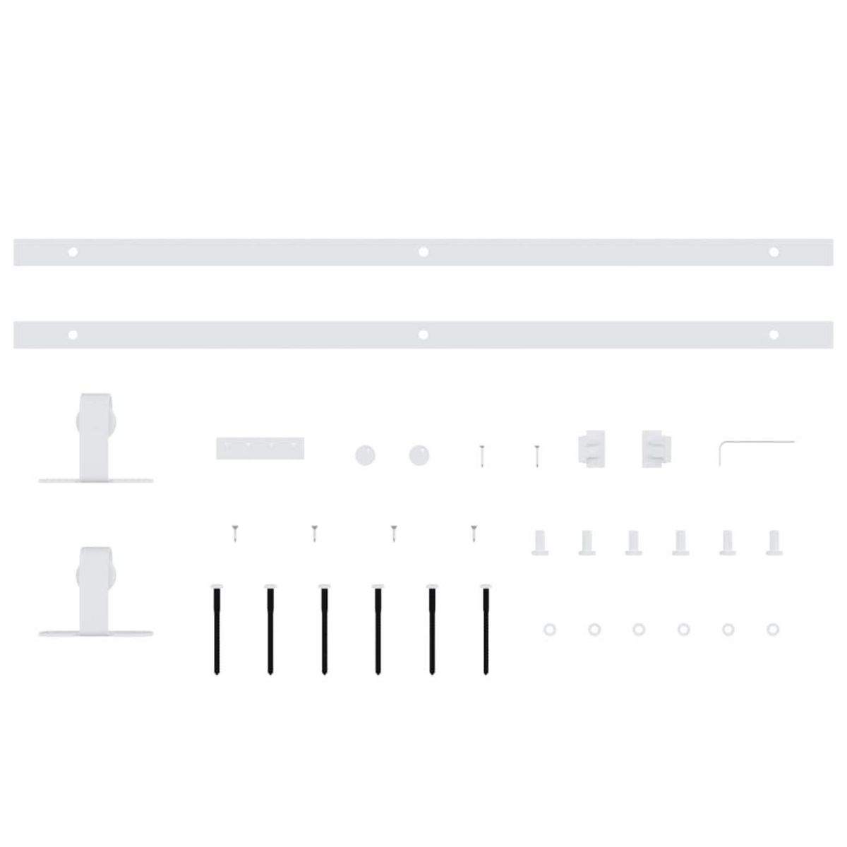 VIDAXL Kit mini de porte d'armoire coulissante Acier au carbone 122 cm