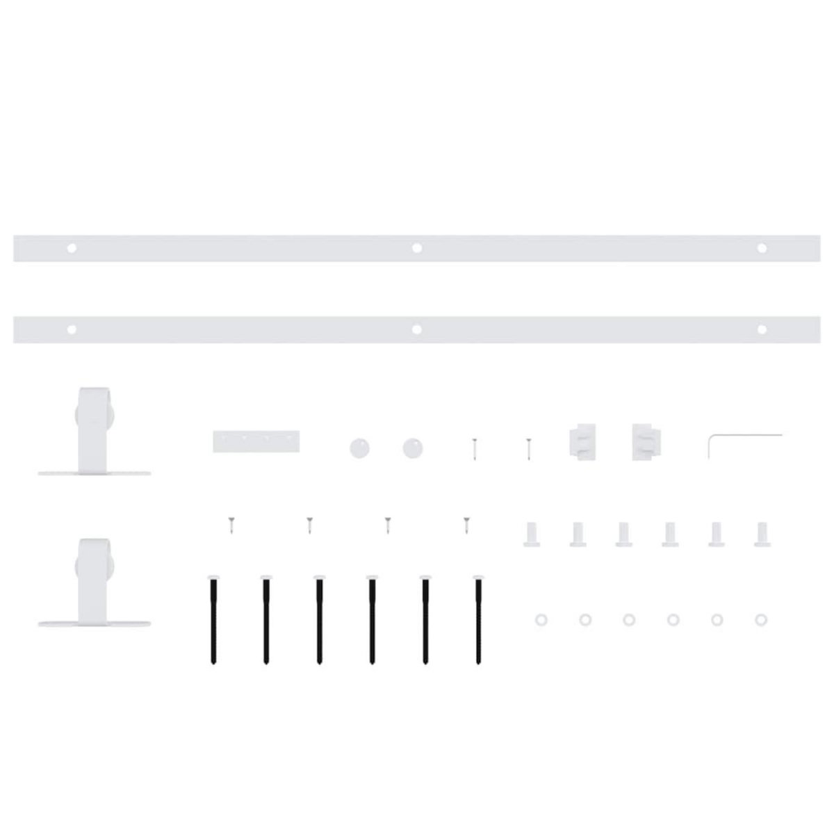 VIDAXL Kit mini de porte d'armoire coulissante Acier au carbone 122 cm