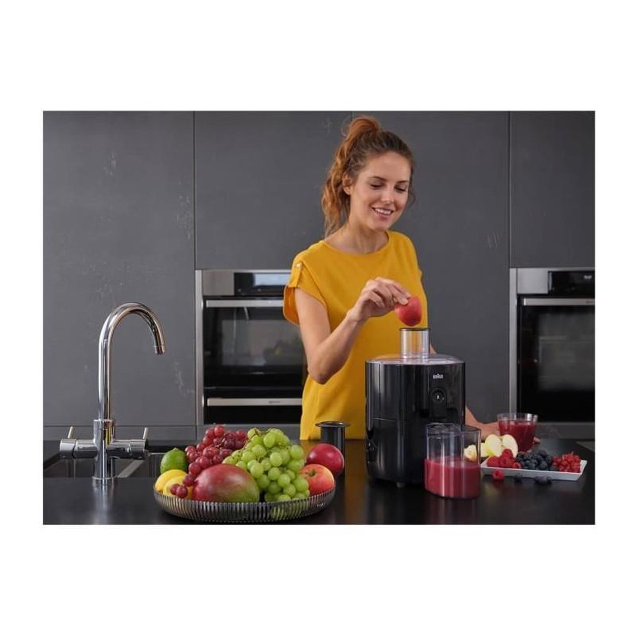 BRAUN Centrifugeuse BRAUN SI3100BK - Technologie FastXtract et ColdXtract - Séparateur de mousse - Noir