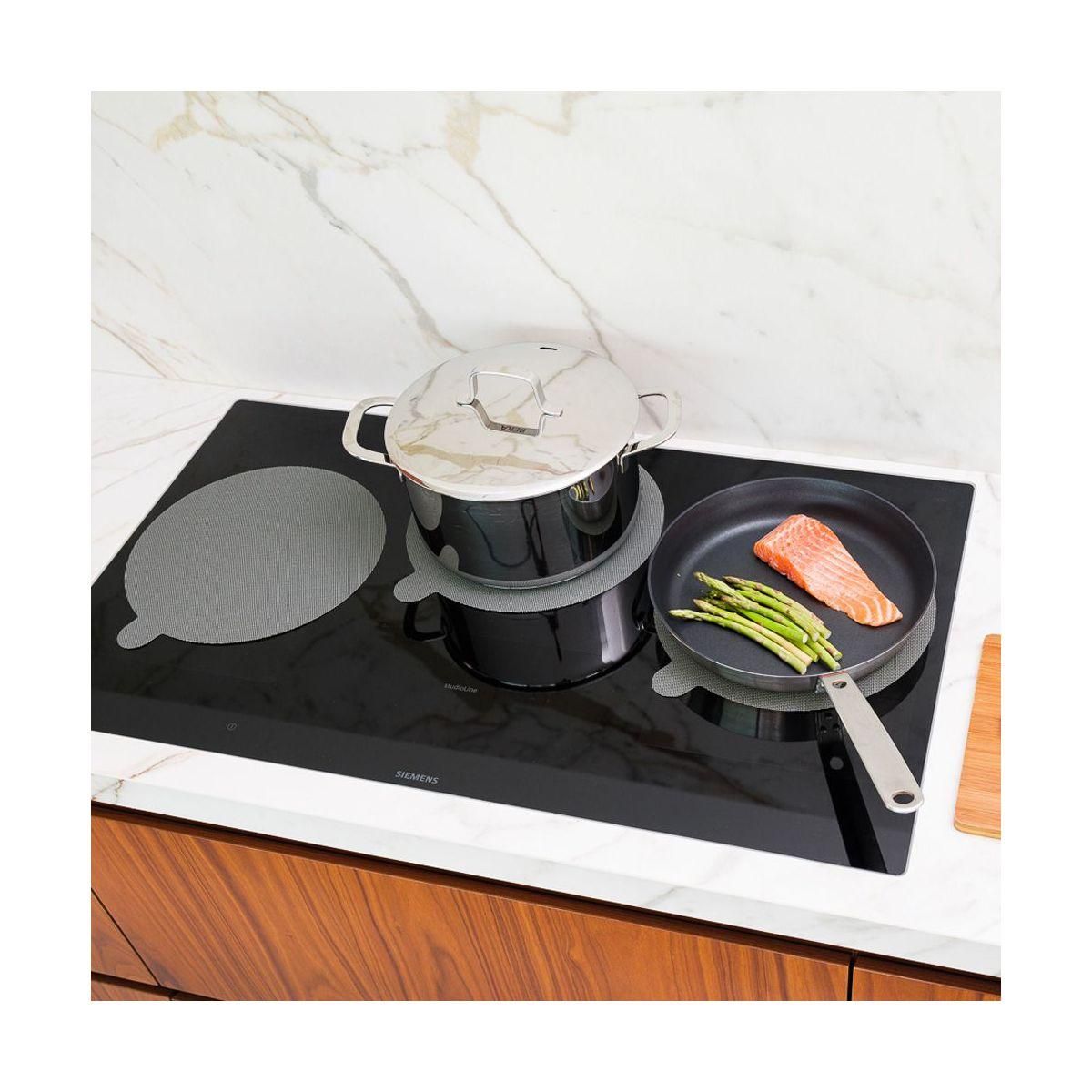 NOSTIK Protège plaque en silicone, lot de 4, induction uniquement