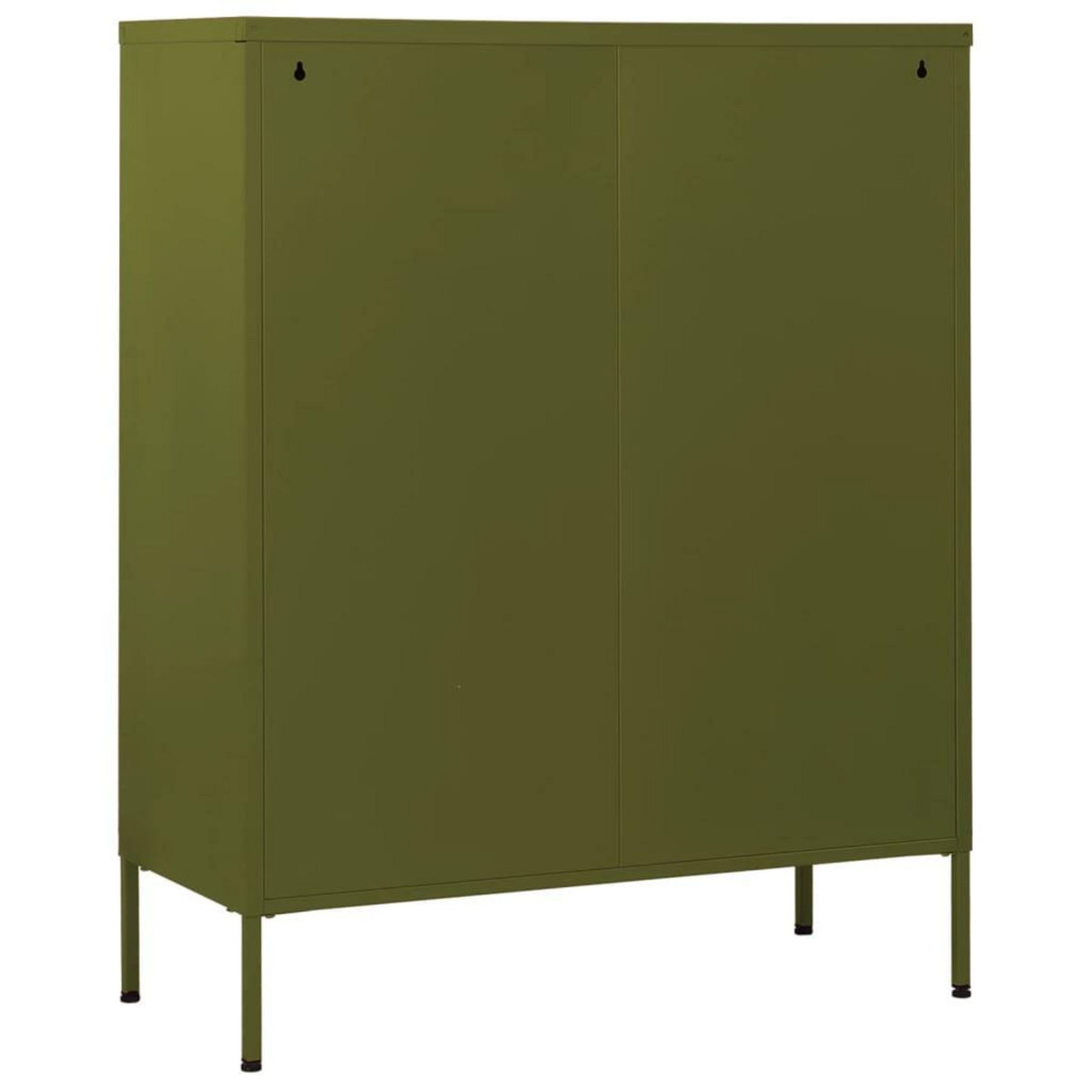 VIDAXL Commode Vert olive 80x35x101,5 cm Acier