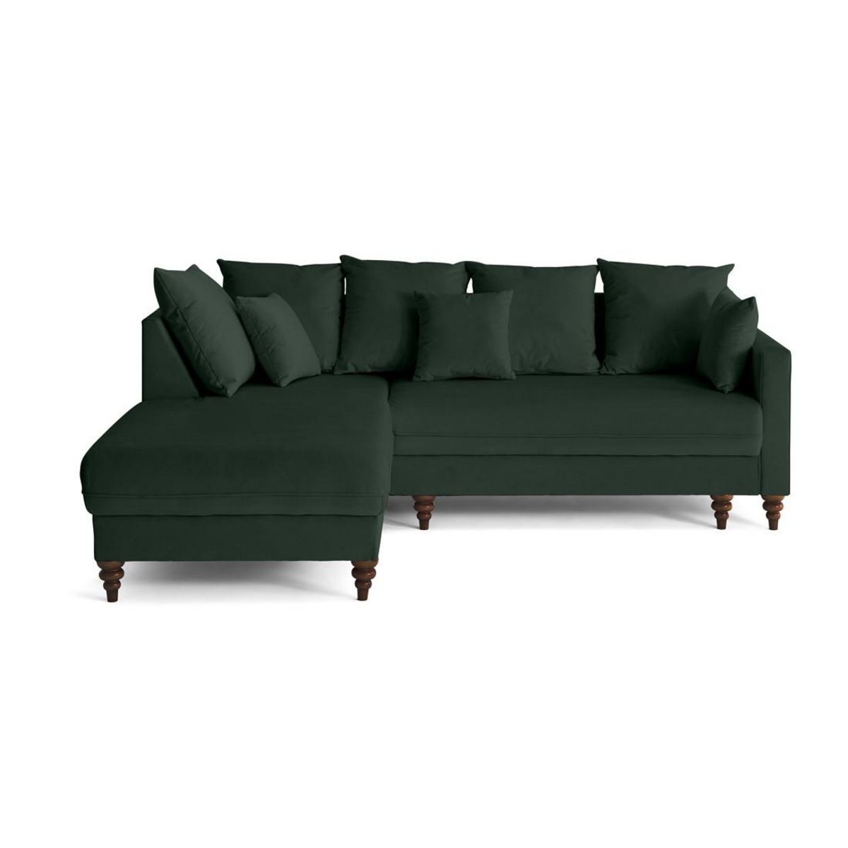 BEST MOBILIER Flamingo - canapé d'angle gauche 4 places convertible en velours