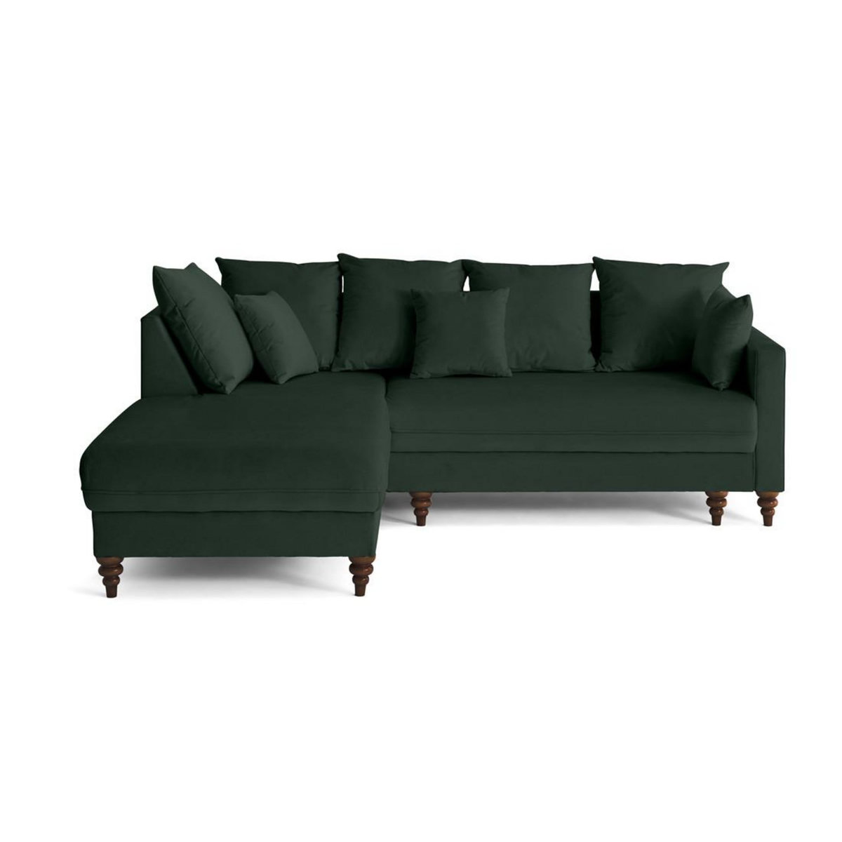 BEST MOBILIER Flamingo - canapé d'angle gauche 4 places convertible en velours