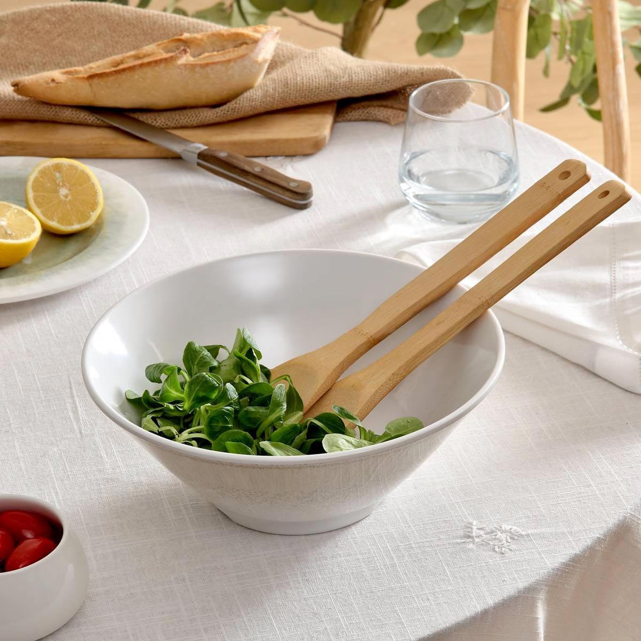 Voir la diapositive 2 : SECRET DE GOURMET Saladier en mélamine  solène  25cm beige