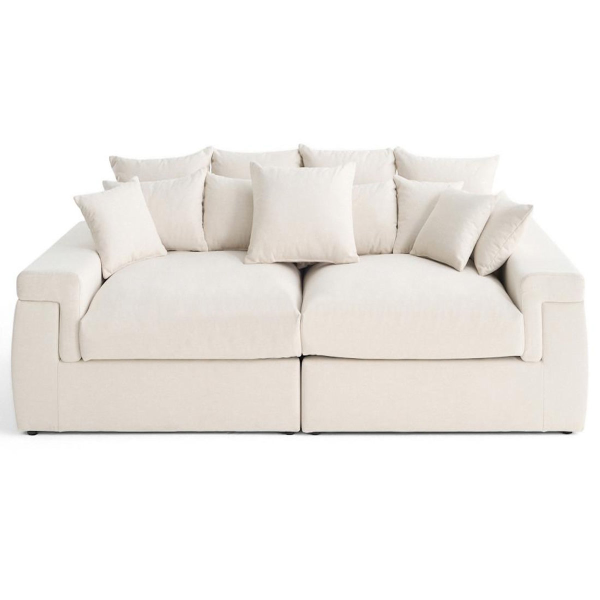 LISA DESIGN Sergio - canapé 4 places - assise profonde - en tissu