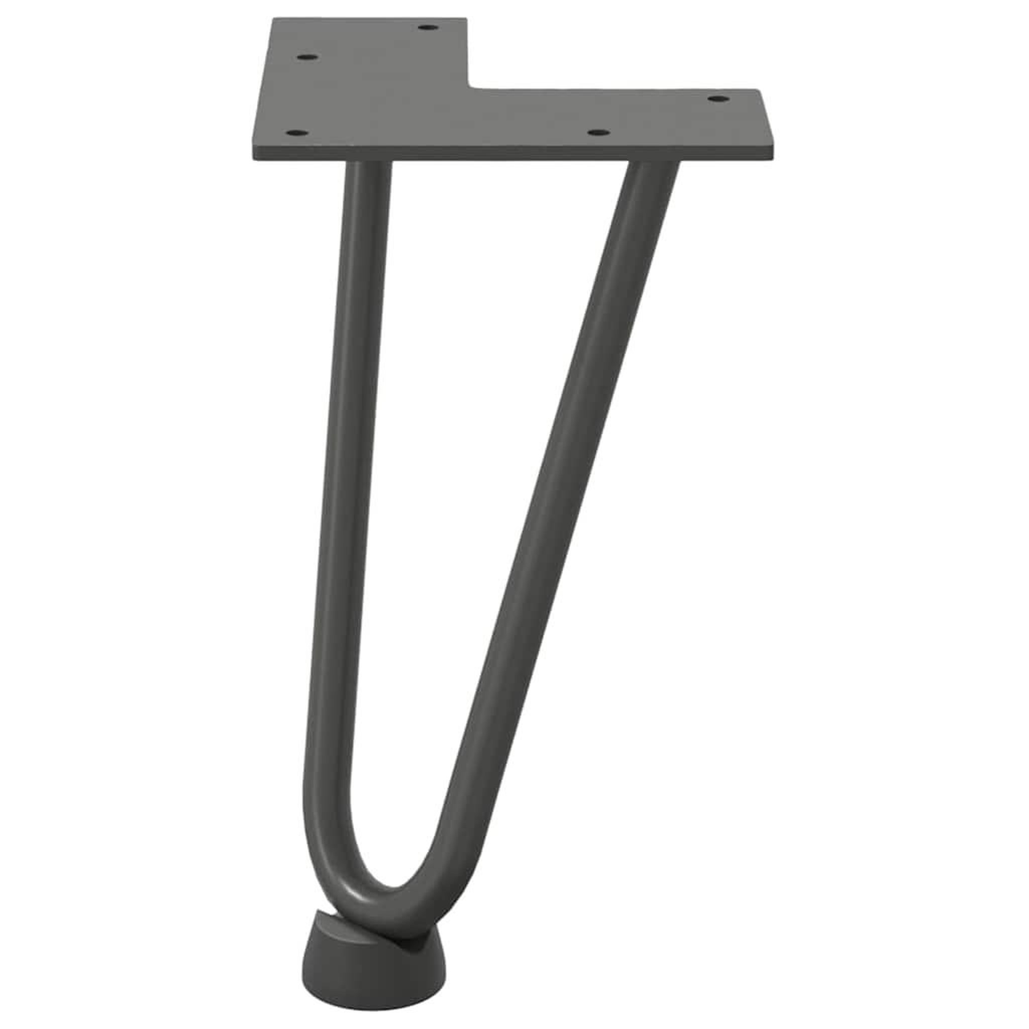 Voir la diapositive 5 : VIDAXL Pieds de table en forme d'epingle a cheveux 4 pcs anthracite