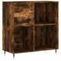 Voir la diapositive 2 : VIDAXL Armoire a disques chene fume 84,5x38x89 cm bois d'ingenierie
