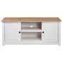 Voir la diapositive 5 : VIDAXL Meuble TV Blanc 120x40x50 cm Bois de pin massif Gamme Panama