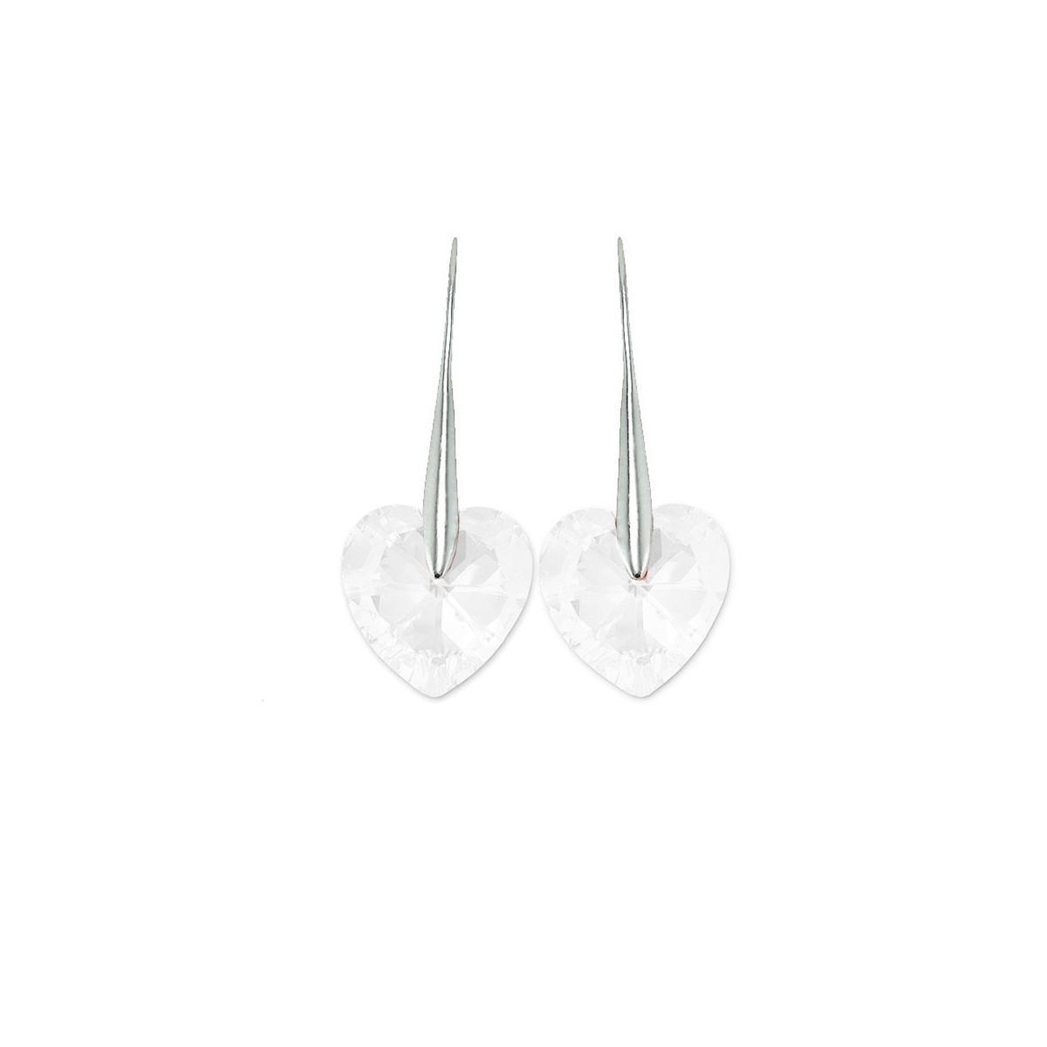 Voir la diapositive 3 : SC CRYSTAL Parure collier et boucles d'oreilles coeurs SC Crystal orneés de Cristaux scintillants