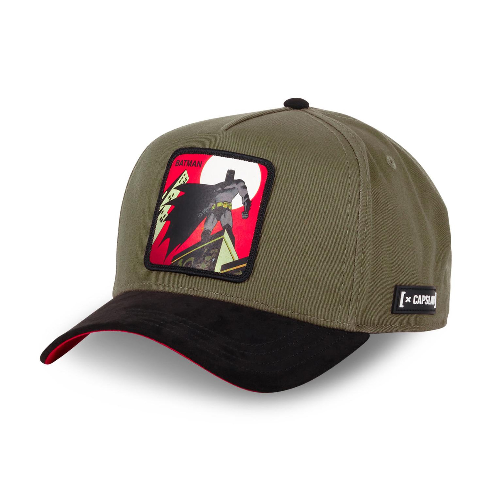 CAPSLAB Casquette homme trucker bi-matière en coton et suedine dc comics. Coloris disponibles : Marron