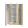 Voir la diapositive 5 : Armoire 4 portes 2 tiroirs L160cm DAISY