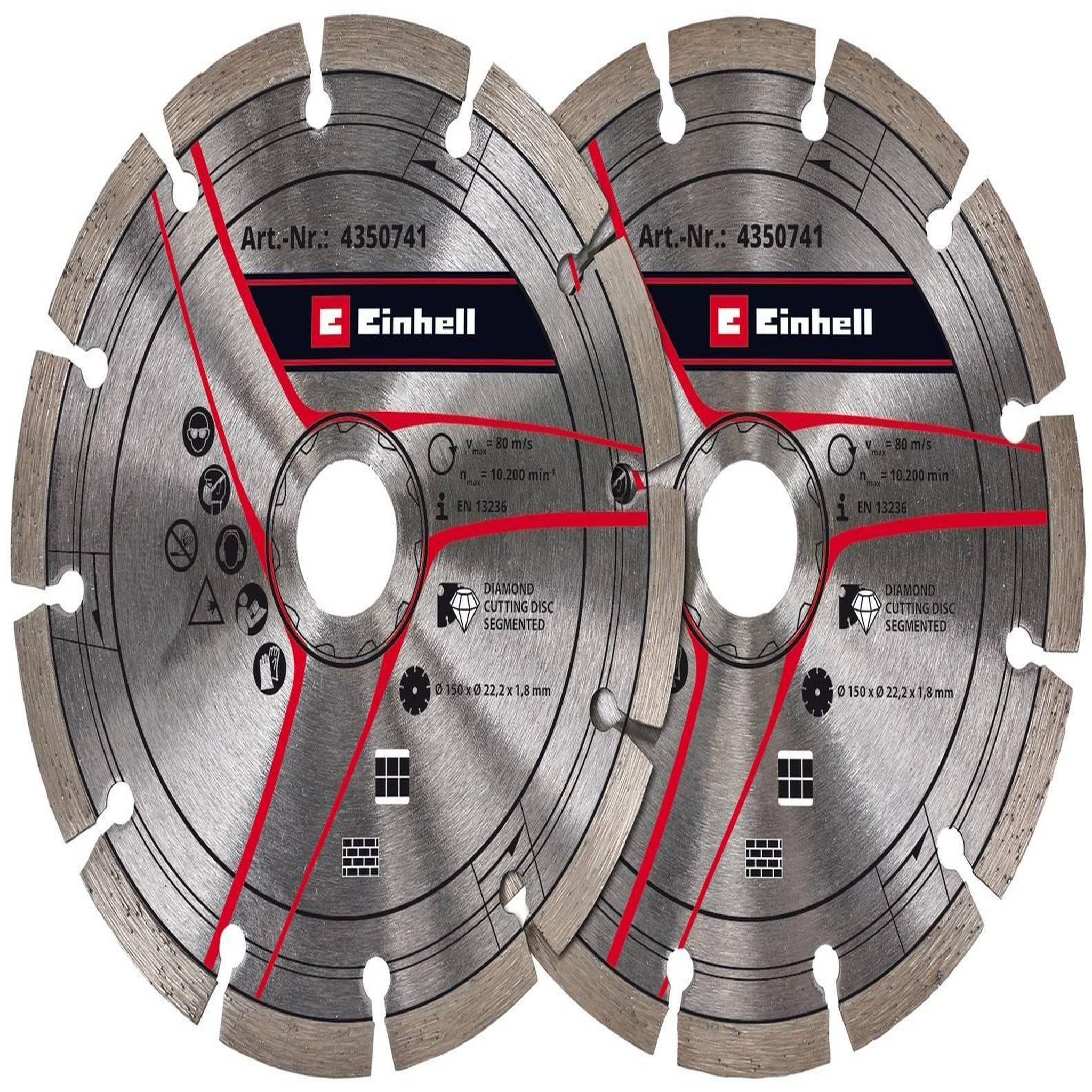 Einhell Kit de disques de coupe diamant 150mm