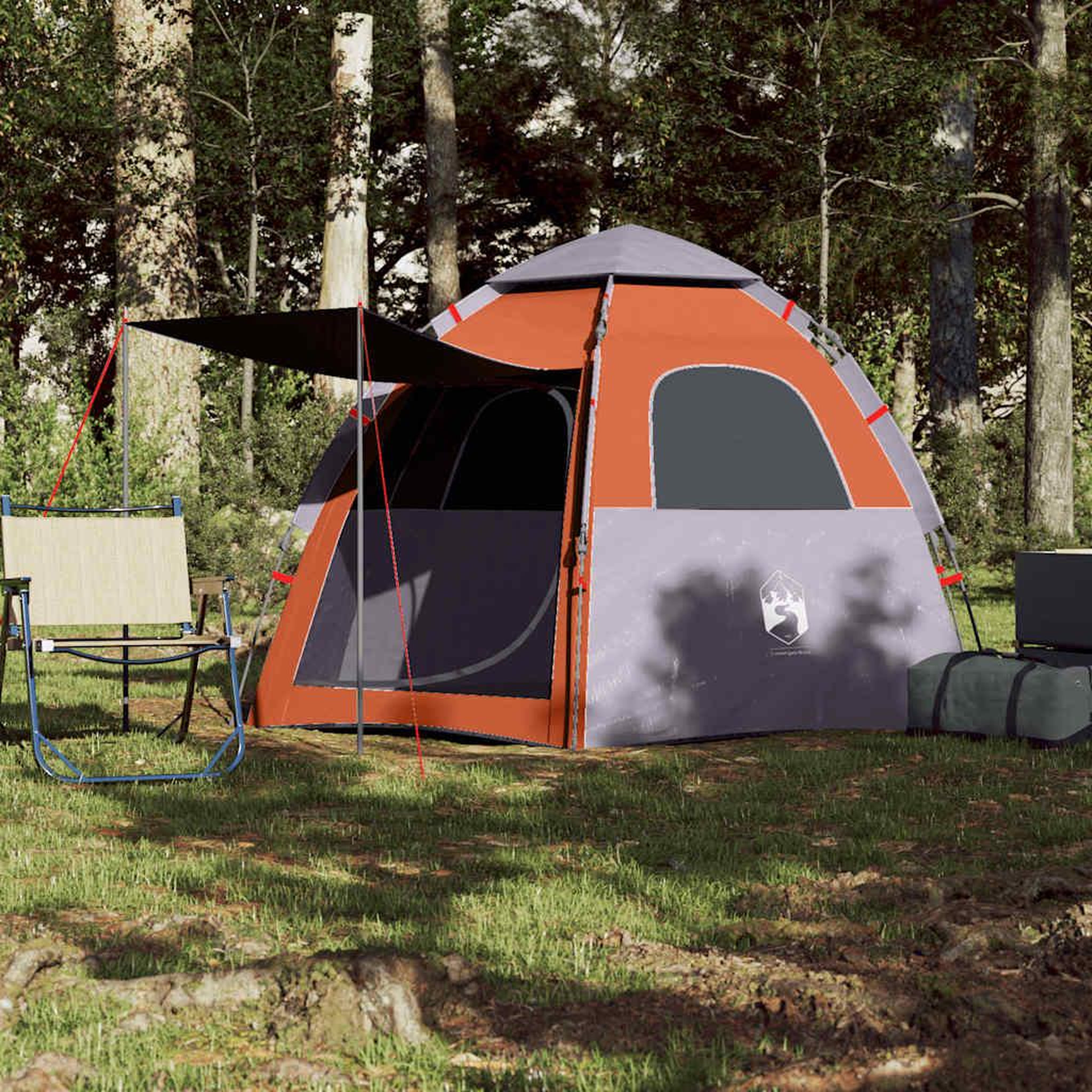 Voir la diapositive 3 : VIDAXL Tente de camping cabine 4 personnes liberation rapide