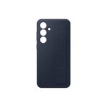 Samsung Coque en silicone avec lanière pour Samsung Galaxy S24 FE Bleu foncé