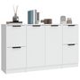 Voir la diapositive 4 : VIDAXL Buffets 3 pcs Blanc Bois d'ingenierie