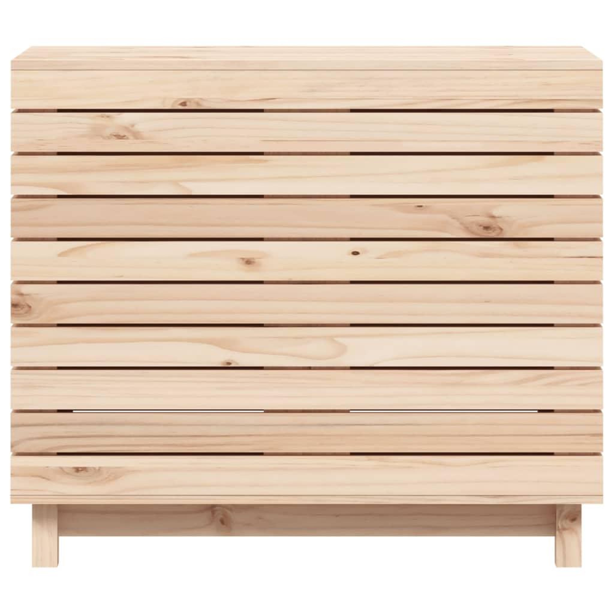 Voir la diapositive 5 : VIDAXL Panier a linge 88,5x44x76 cm bois massif de pin